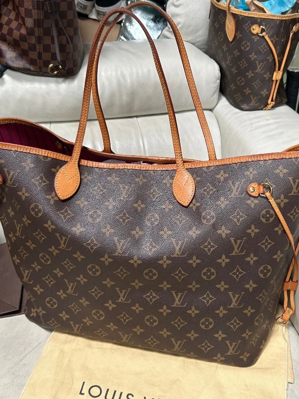 XXL Louis Vuitton NEVERFULL GM rare Pivione🩷 - Picture 6 of 14